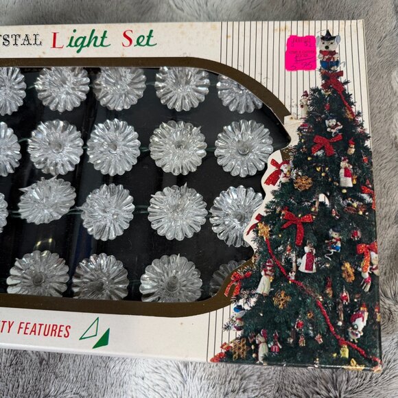 Vintage Kurt Adler Santa's World 35 Diamond Crystal light set Christmas Working - Picture 2 of 16